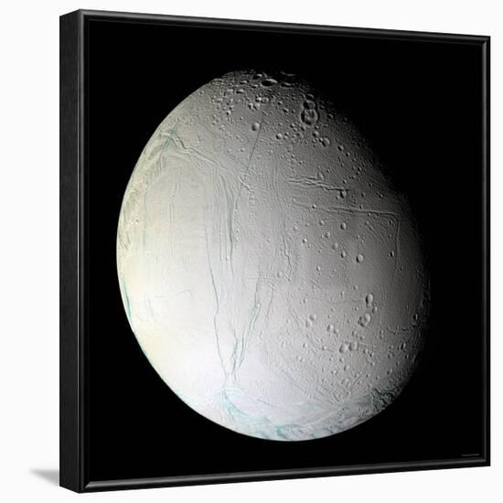 Saturn's Moon Enceladus-Stocktrek Images-Framed Photographic Print