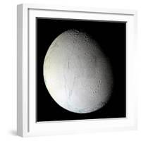 Saturn's Moon Enceladus-Stocktrek Images-Framed Photographic Print