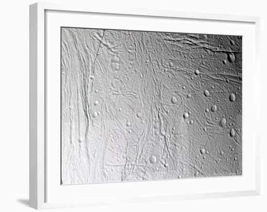 Saturn's Moon Enceladus-Stocktrek Images-Framed Photographic Print