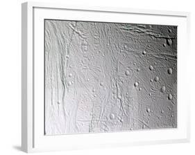 Saturn's Moon Enceladus-Stocktrek Images-Framed Photographic Print