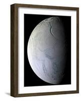 Saturn's Moon Enceladus-Stocktrek Images-Framed Photographic Print