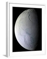 Saturn's Moon Enceladus-Stocktrek Images-Framed Photographic Print