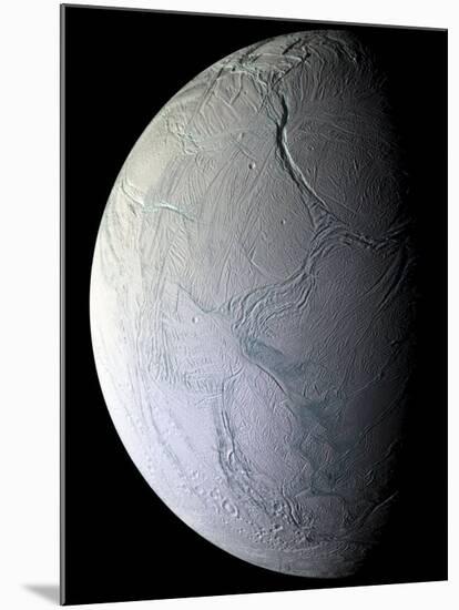 Saturn's Moon Enceladus-Stocktrek Images-Mounted Photographic Print