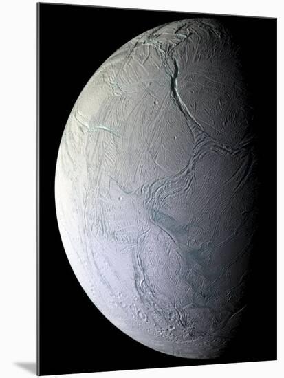 Saturn's Moon Enceladus-Stocktrek Images-Mounted Photographic Print
