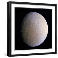 Saturn's Moon Rhea, Cassini Image-null-Framed Premium Photographic Print