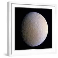 Saturn's Moon Rhea, Cassini Image-null-Framed Premium Photographic Print