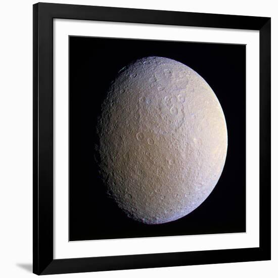 Saturn's Moon Rhea, Cassini Image-null-Framed Photographic Print