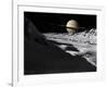 Saturn's Moon, Tethys, Is Split by an Enormous Valley Called Ithaca Chasma-Stocktrek Images-Framed Photographic Print