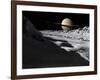 Saturn's Moon, Tethys, Is Split by an Enormous Valley Called Ithaca Chasma-Stocktrek Images-Framed Photographic Print