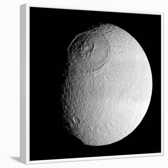 Saturn's Moon Tethys-Stocktrek Images-Framed Photographic Print