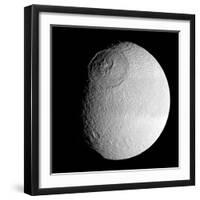 Saturn's Moon Tethys-Stocktrek Images-Framed Photographic Print