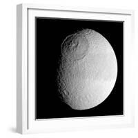 Saturn's Moon Tethys-Stocktrek Images-Framed Photographic Print