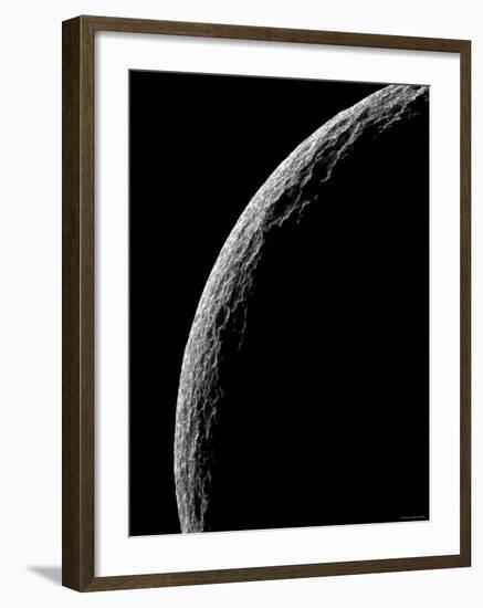 Saturn's Moon Tethys-Stocktrek Images-Framed Photographic Print