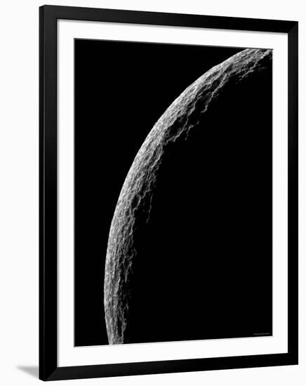 Saturn's Moon Tethys-Stocktrek Images-Framed Photographic Print