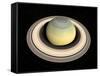 Saturn's North Pole in Winter-null-Framed Stretched Canvas