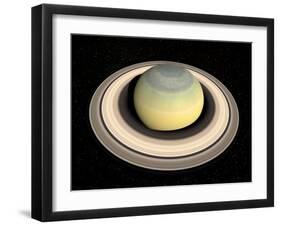 Saturn's North Pole in Winter-null-Framed Photographic Print