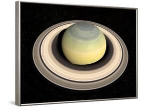 Saturn's North Pole in Winter-null-Framed Photographic Print