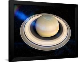 Saturn's North Pole Summer Storms-null-Framed Photographic Print