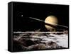 Saturn Seen from the Surface of its Moon, Rhea-Stocktrek Images-Framed Stretched Canvas