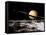 Saturn Seen from the Surface of its Moon, Rhea-Stocktrek Images-Framed Stretched Canvas