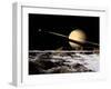 Saturn Seen from the Surface of its Moon, Rhea-Stocktrek Images-Framed Photographic Print