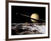 Saturn Seen from the Surface of its Moon, Rhea-Stocktrek Images-Framed Photographic Print