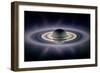 Saturn Silhouetted, Cassini Image-null-Framed Photographic Print