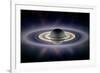 Saturn Silhouetted, Cassini Image-null-Framed Photographic Print