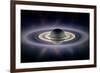 Saturn Silhouetted, Cassini Image-null-Framed Photographic Print