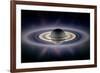 Saturn Silhouetted, Cassini Image-null-Framed Photographic Print