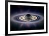 Saturn Silhouetted, Cassini Image-null-Framed Photographic Print