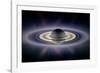 Saturn Silhouetted, Cassini Image-null-Framed Photographic Print