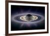 Saturn Silhouetted, Cassini Image-null-Framed Photographic Print