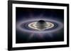 Saturn Silhouetted, Cassini Image-null-Framed Photographic Print