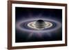 Saturn Silhouetted, Cassini Image-null-Framed Photographic Print