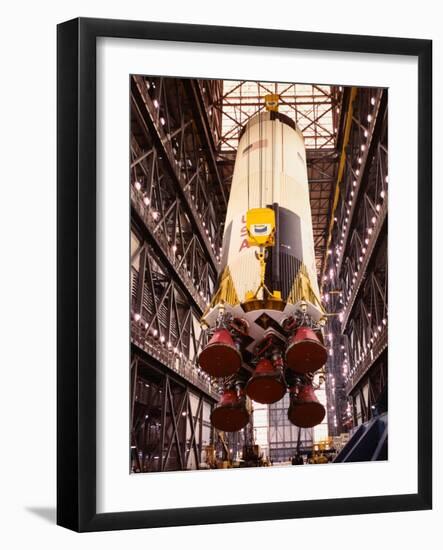 Saturn V Being Placed on Apollo 10-null-Framed Photographic Print