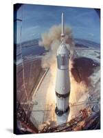 Saturn V Rocket Lifting the Apollo 11 Astronauts Towards Their Manned Mission to the Moon-Ralph Morse-Stretched Canvas