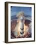 Saturn V Rocket Lifting the Apollo 11 Astronauts Towards Their Manned Mission to the Moon-Ralph Morse-Framed Photographic Print