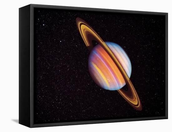 Saturn-null-Framed Stretched Canvas