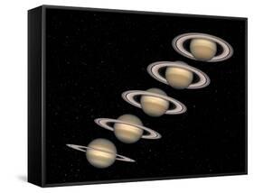 Saturn-null-Framed Stretched Canvas