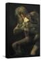 Saturn-Francisco de Goya-Framed Stretched Canvas