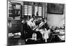 Satyajit Ray at Work in His Apartment-null-Mounted Photographic Print