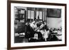 Satyajit Ray at Work in His Apartment-null-Framed Photographic Print