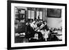 Satyajit Ray at Work in His Apartment-null-Framed Photographic Print