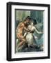 Satyr and Maenad, Detail from a Wall Painting in Pompeii, 1st Century BC-null-Framed Premium Giclee Print