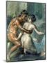 Satyr and Maenad, Detail from a Wall Painting in Pompeii, 1st Century BC-null-Mounted Premium Giclee Print