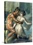 Satyr and Maenad, Detail from a Wall Painting in Pompeii, 1st Century BC-null-Stretched Canvas