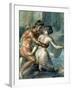 Satyr and Maenad, Detail from a Wall Painting in Pompeii, 1st Century BC-null-Framed Giclee Print