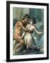 Satyr and Maenad, Detail from a Wall Painting in Pompeii, 1st Century BC-null-Framed Giclee Print