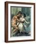 Satyr and Maenad, Detail from a Wall Painting in Pompeii, 1st Century BC-null-Framed Giclee Print